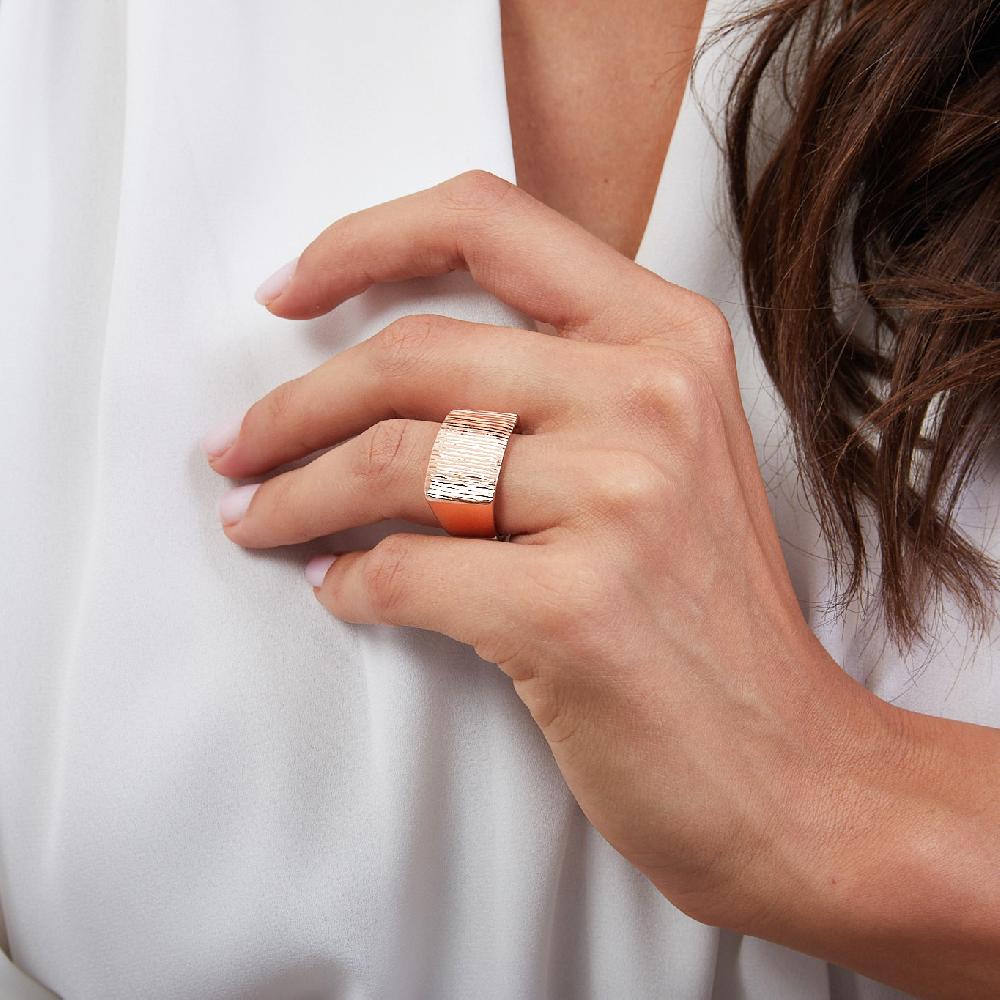 Unoaerre Anello In Bronzo Dorato Rosa 512214 | UNOAERRE Gioielli