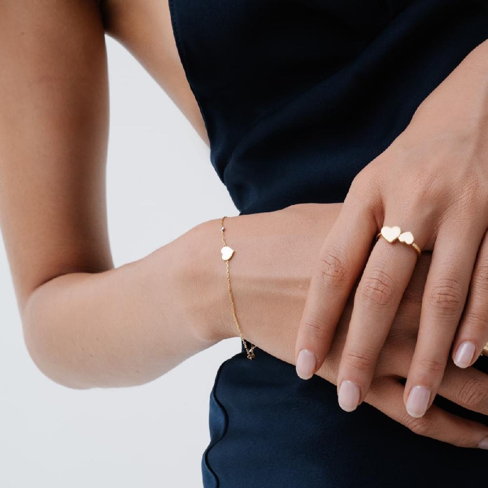 Unoaerre Anello In Oro Con Cuore Grande E Piccolo | UNOAERRE Gioielli