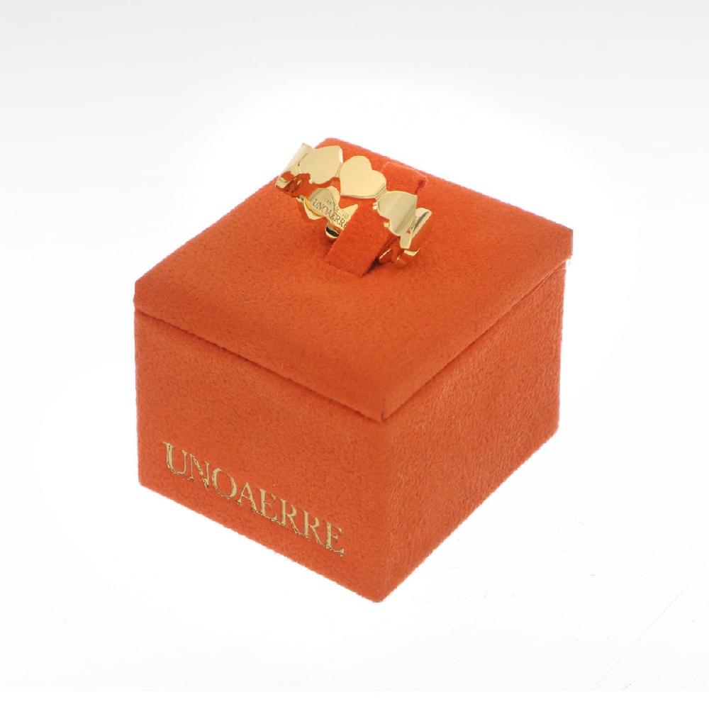 Unoaerre Anello In Oro Veretta Con Cuori | UNOAERRE Gioielli