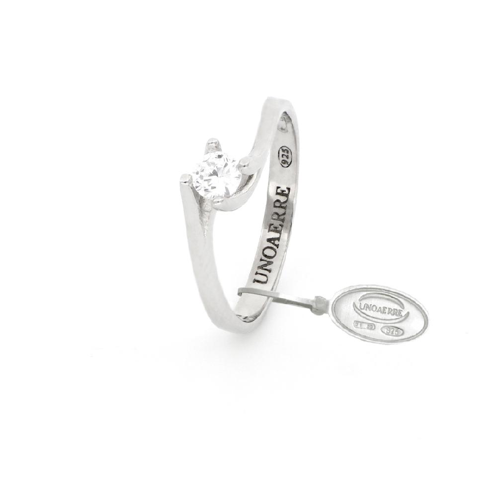 Unoaerre Anello solitario in argento donna | UNOAERRE Gioielli
