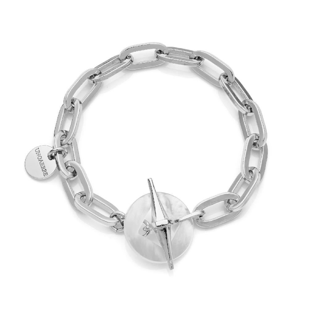 Unoaerre Bracciale catena argentata e madreperla | UNOAERRE Gioielli