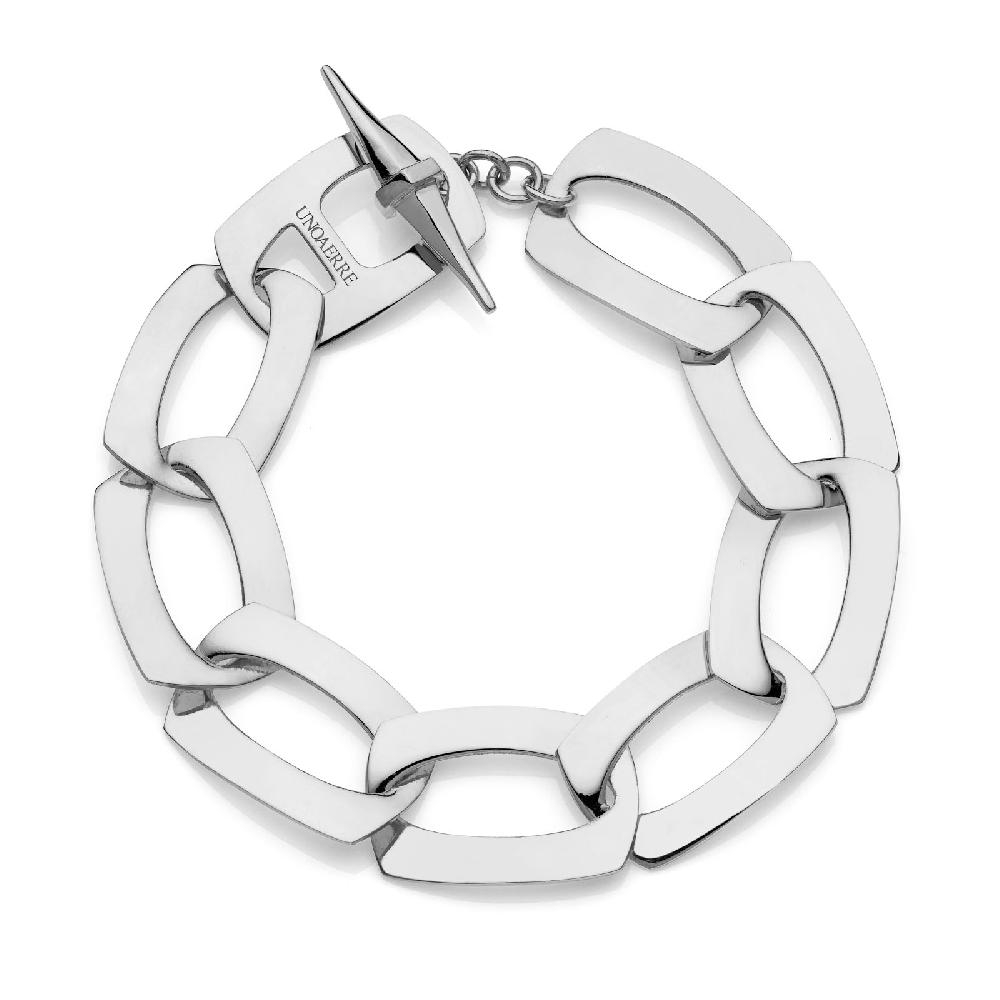 Unoaerre Bracciale catena argentata piatta | UNOAERRE Gioielli