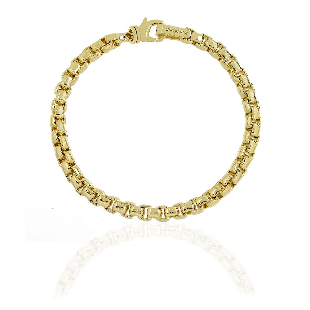 Unoaerre Bracciale catena da uomo dorato | UNOAERRE Gioielli