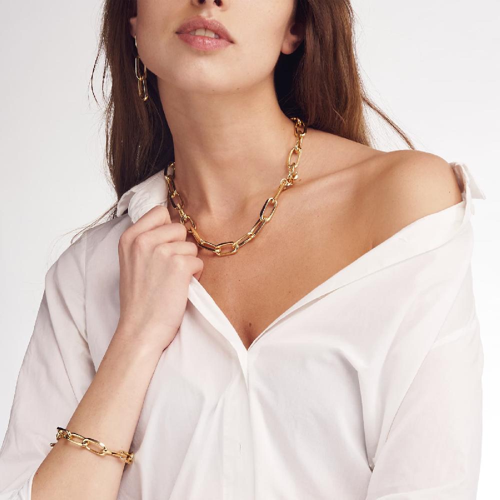 Unoaerre Bracciale Di Catena In Bronzo Dorato | UNOAERRE Gioielli