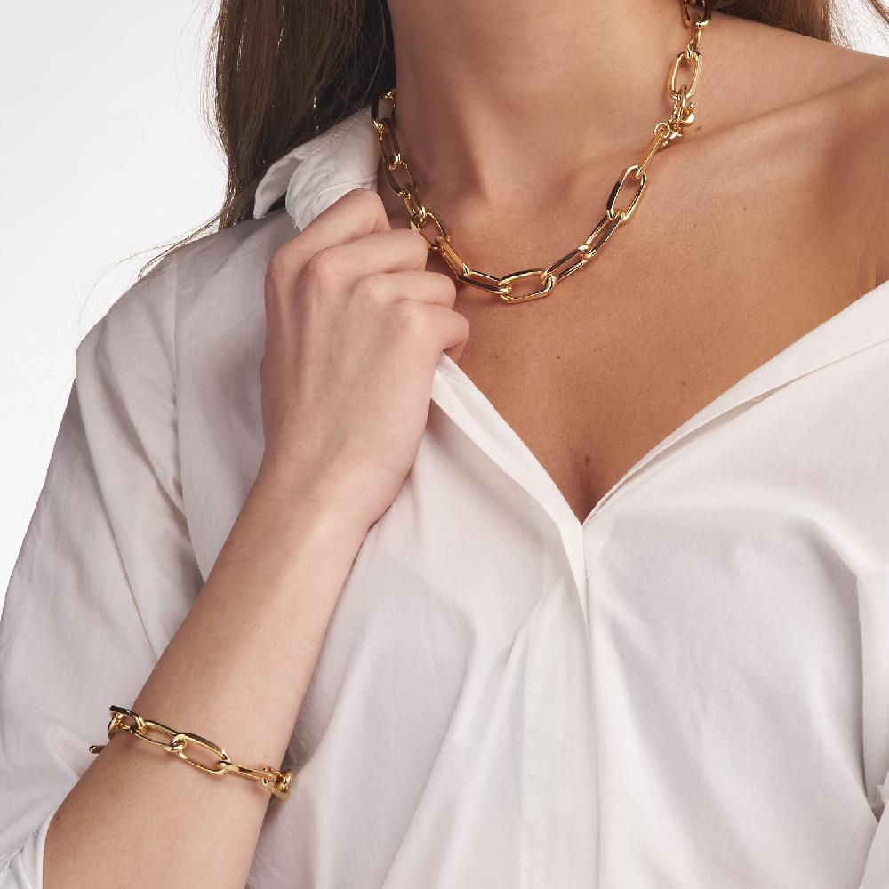 Unoaerre Bracciale Di Catena In Bronzo Dorato | UNOAERRE Gioielli