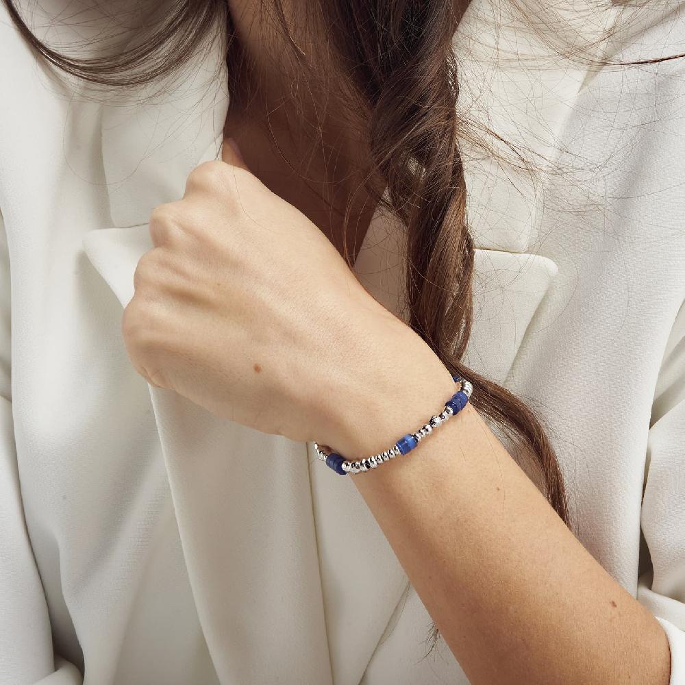 Unoaerre Bracciale In Argento Bianco Pietre Blu | UNOAERRE Gioielli