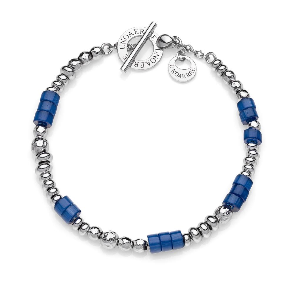 Unoaerre Bracciale in argento bianco pietre blu | UNOAERRE Gioielli