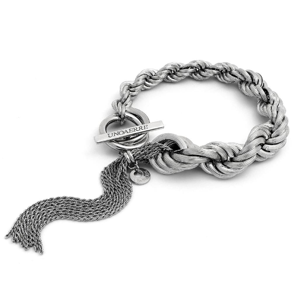 Unoaerre Bracciale in argento brunito | UNOAERRE Gioielli