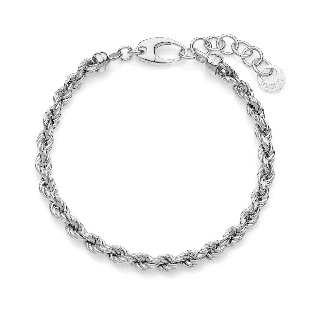 Unoaerre Bracciale in argento catena corda | UNOAERRE Gioielli