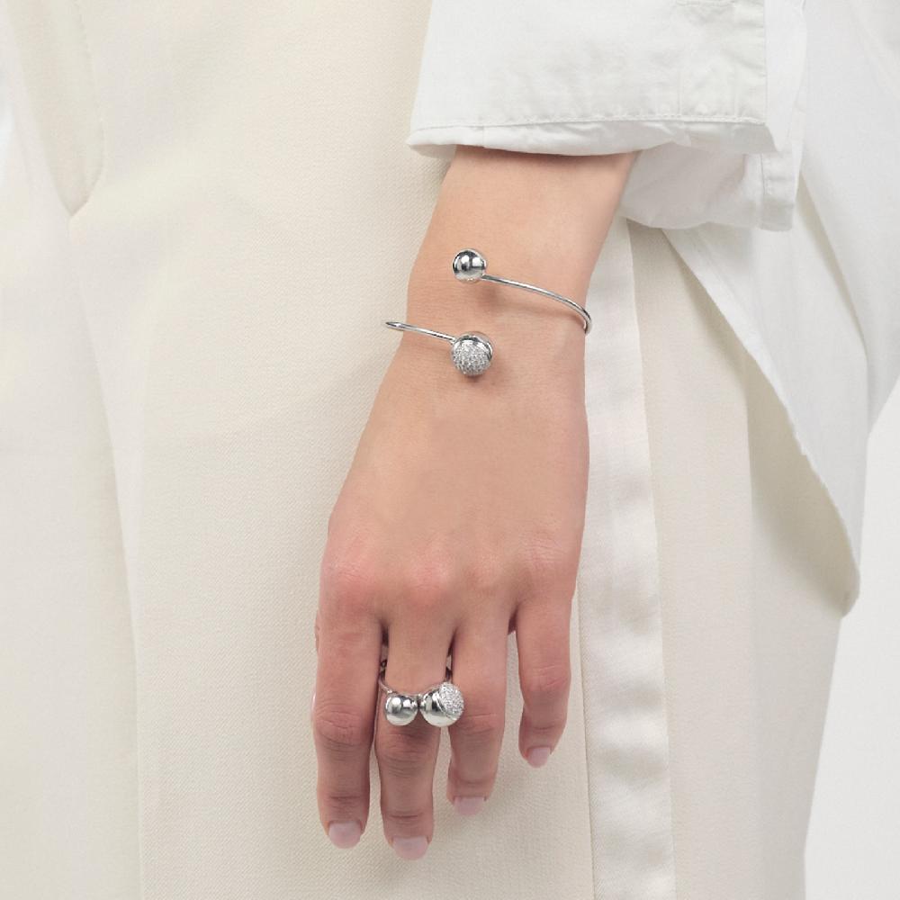 Unoaerre Bracciale In Argento E Pavé Di Zirconi | UNOAERRE Gioielli
