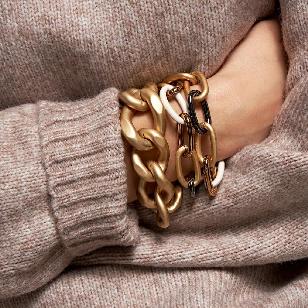 Unoaerre Bracciale In Bronzo Giallo Marrone E Nero 502918 | UNOAERRE Gioielli