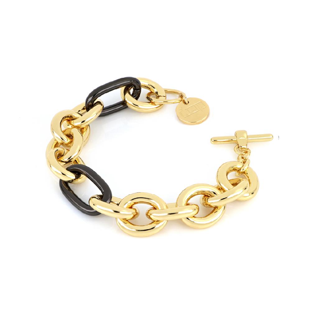Unoaerre bracciale in bronzo giallo nero 504623 | UNOAERRE Gioielli