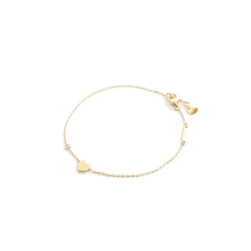 Unoaerre Bracciale in oro con cuore e diamanti | UNOAERRE Gioielli