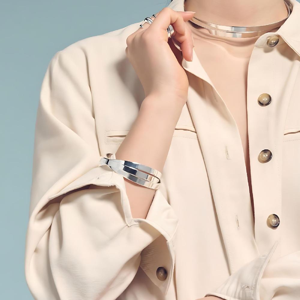 Unoaerre Bracciale Rigido Argentato | UNOAERRE Gioielli