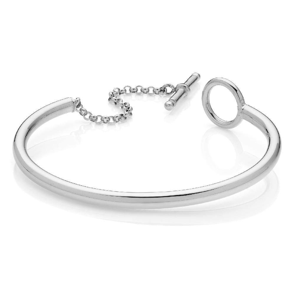 Unoaerre Bracciale rigido in argento rodiato | UNOAERRE Gioielli