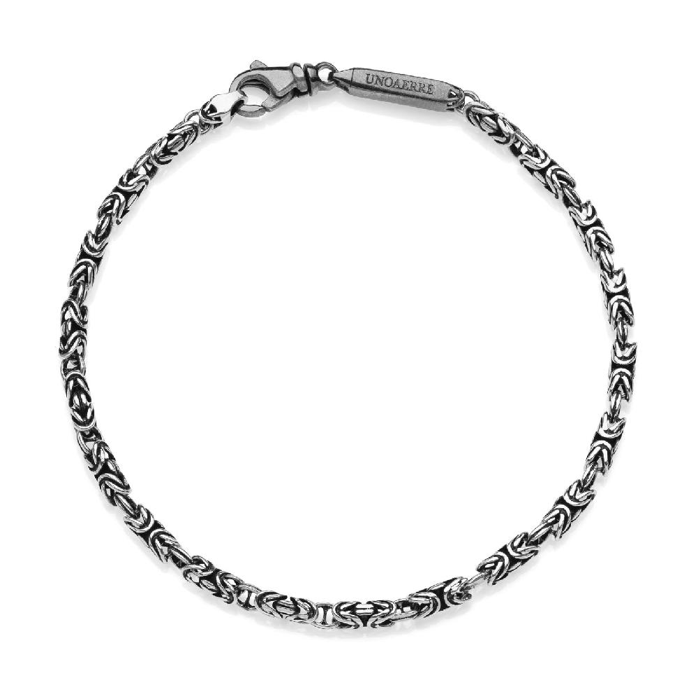 Unoaerre Bracciale uomo argento bizantina | UNOAERRE Gioielli