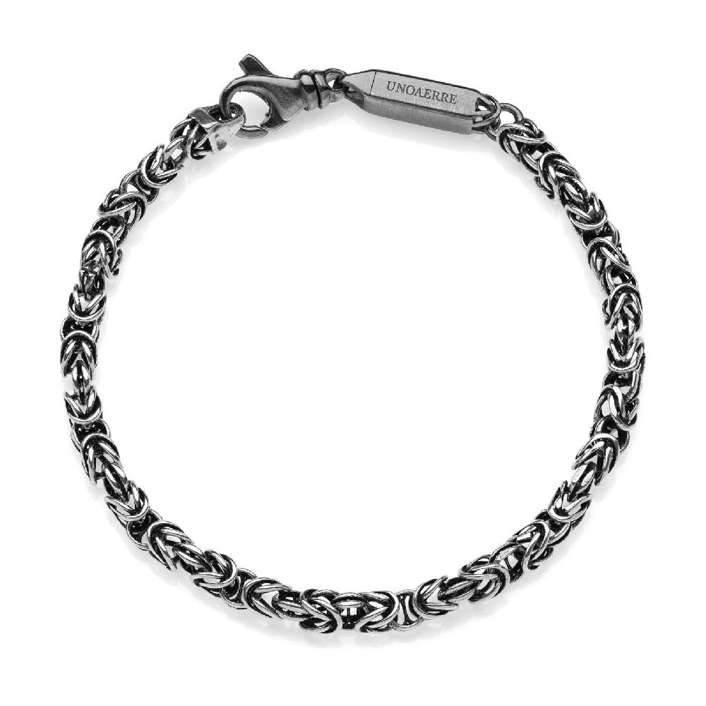 Unoaerre Bracciale uomo argento bizantina | UNOAERRE Gioielli