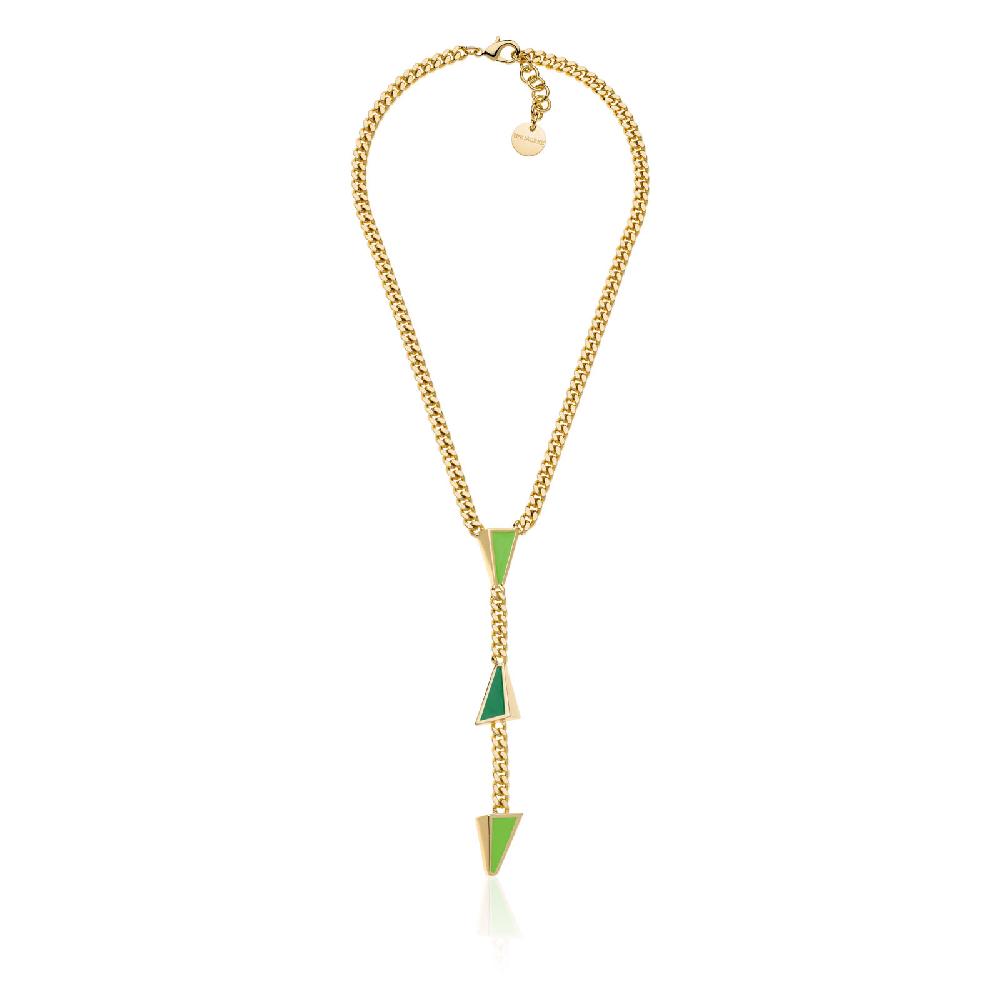 Unoaerre Collana catena groumette smalto verde | UNOAERRE Gioielli