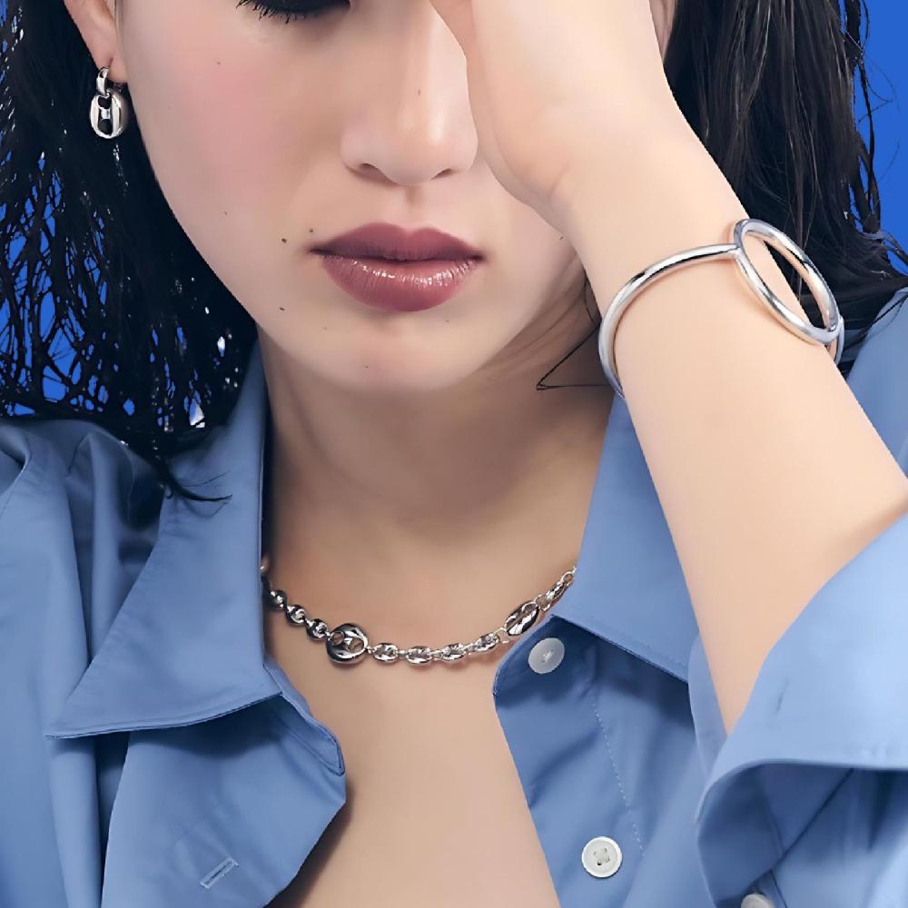 Unoaerre Collana Catena In Argento Rodiato | UNOAERRE Gioielli