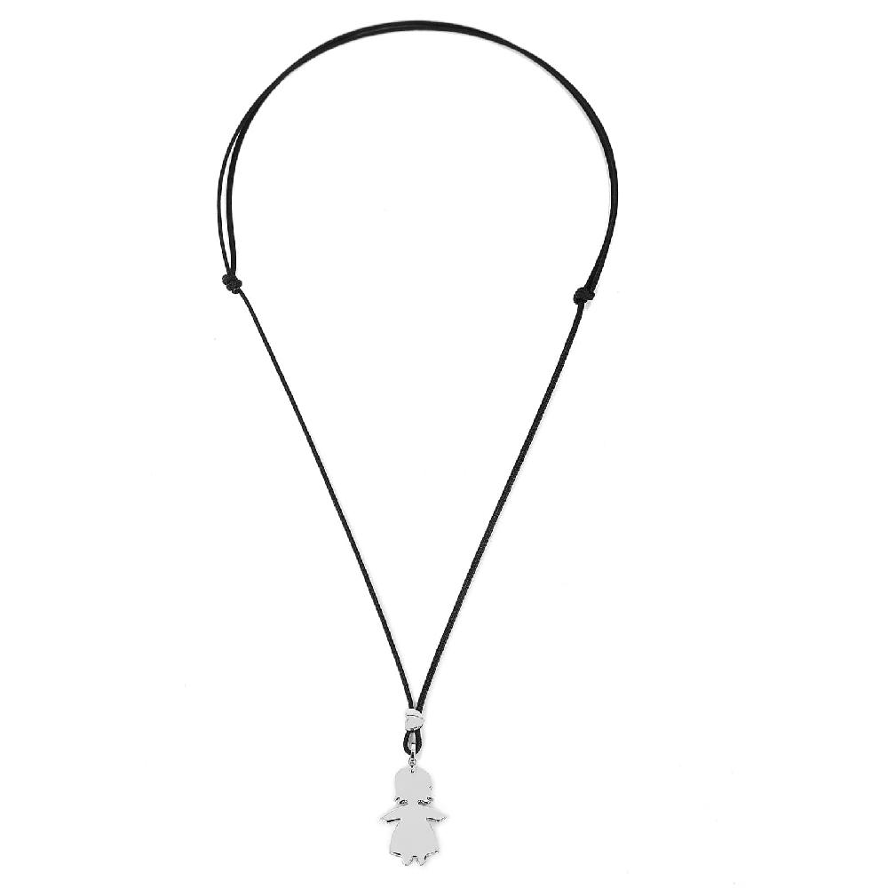 Unoaerre Collana con pendente in oro bianco bimba grande | UNOAERRE Gioielli