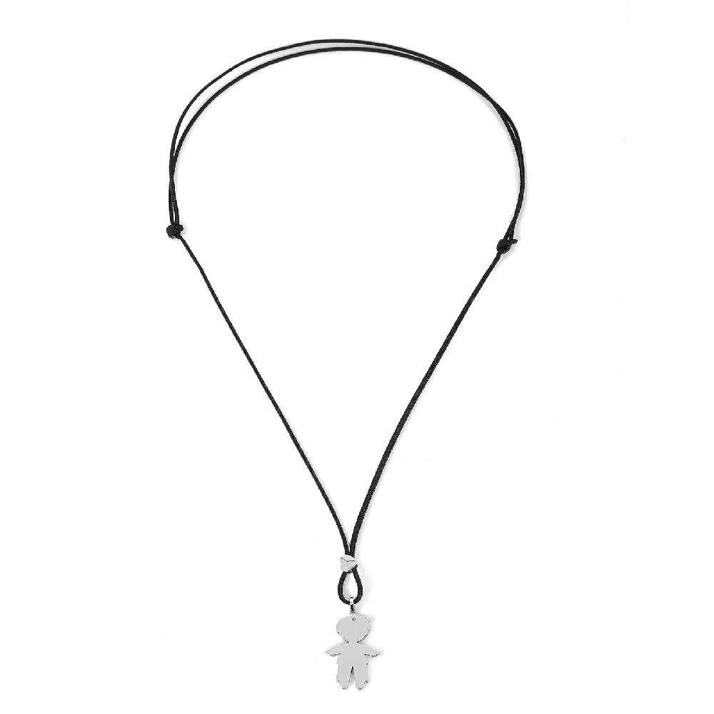 Unoaerre Collana con pendente in oro bianco bimbo grande | UNOAERRE Gioielli