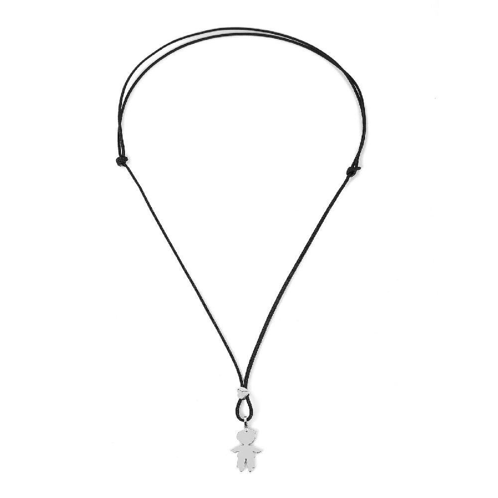 Unoaerre Collana con pendente in oro bianco bimbo medio | UNOAERRE Gioielli