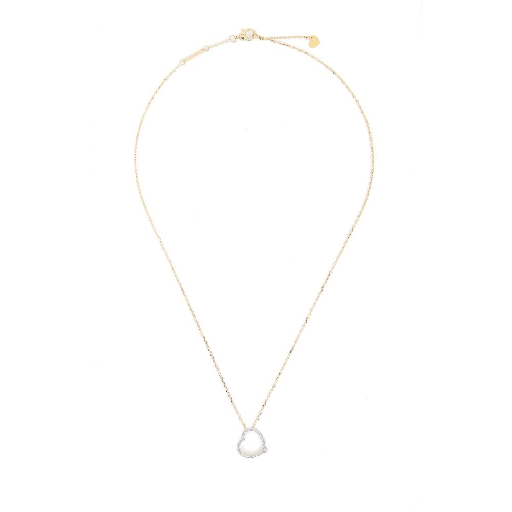 Unoaerre Collana corta in oro con cuore e diamanti | UNOAERRE Gioielli