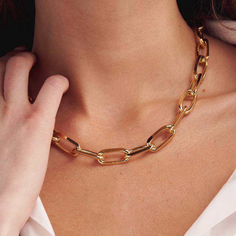 Unoaerre Collana Di Catena In Bronzo Dorato | UNOAERRE Gioielli