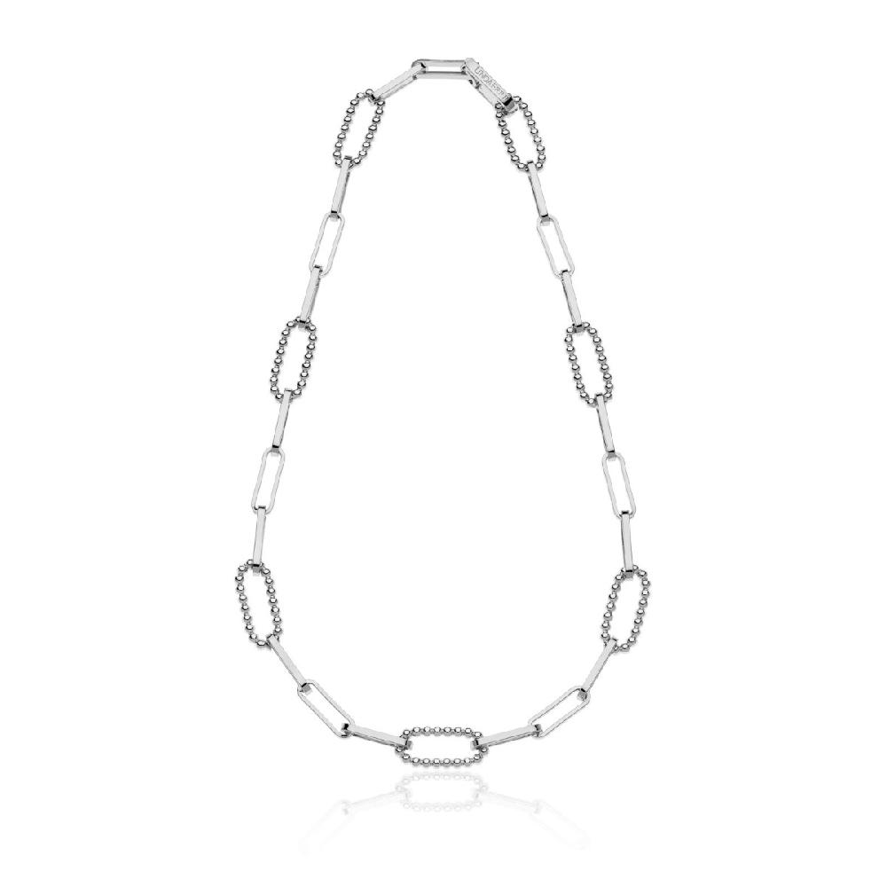 Unoaerre Collana Donna Argentata Con Maglie Di Catena A Palline | UNOAERRE Gioielli