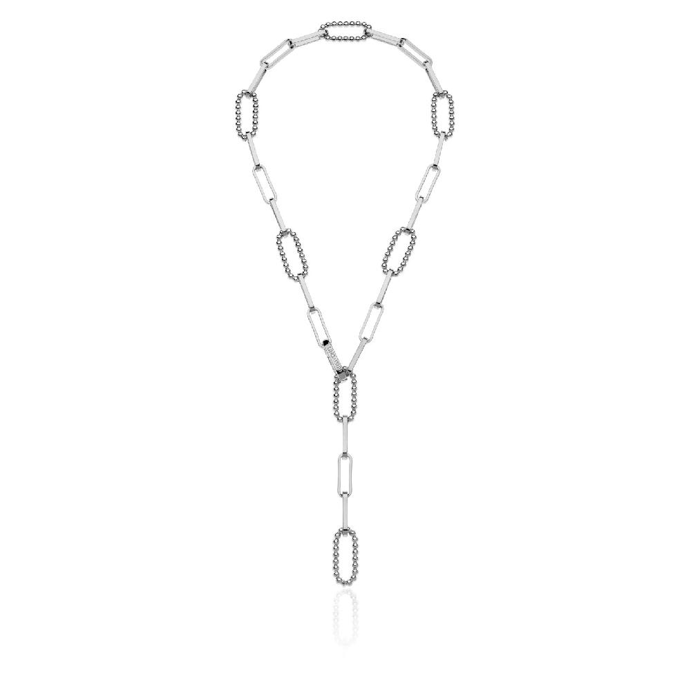 Unoaerre Collana donna argentata con maglie di catena a palline | UNOAERRE Gioielli