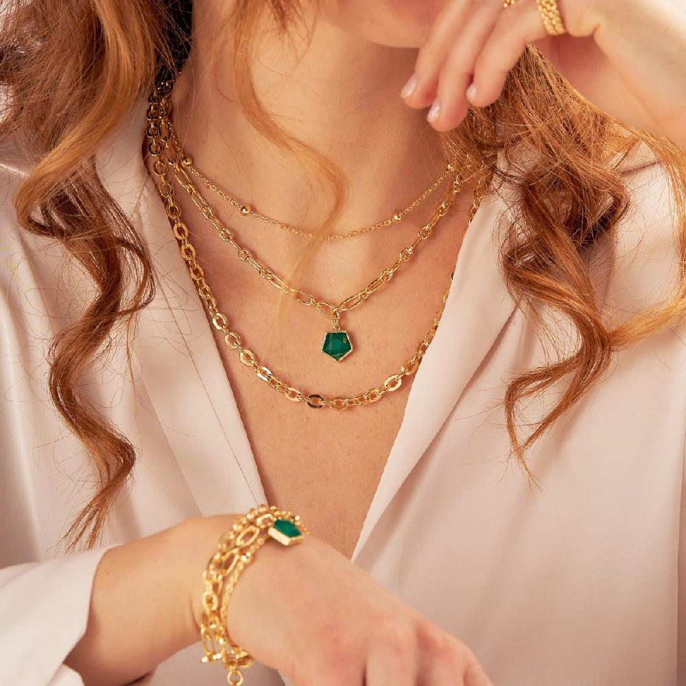 Unoaerre Collana Donna Dorata Con Pietra | UNOAERRE Gioielli