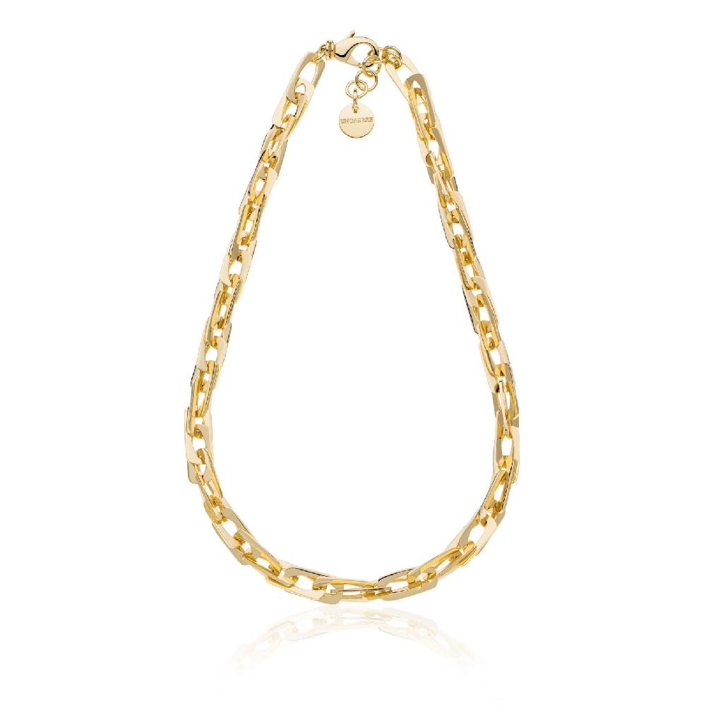 Unoaerre Collana dorata catena quadra | UNOAERRE Gioielli