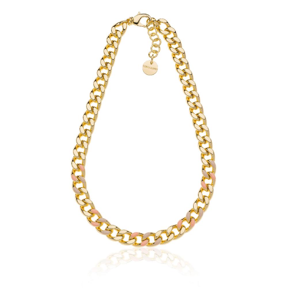 Unoaerre Collana groumette dorata e smalto | UNOAERRE Gioielli