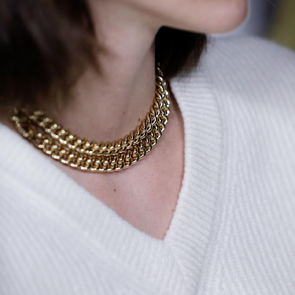 Unoaerre Collana Groumette Placcata Oro Giallo | UNOAERRE Gioielli