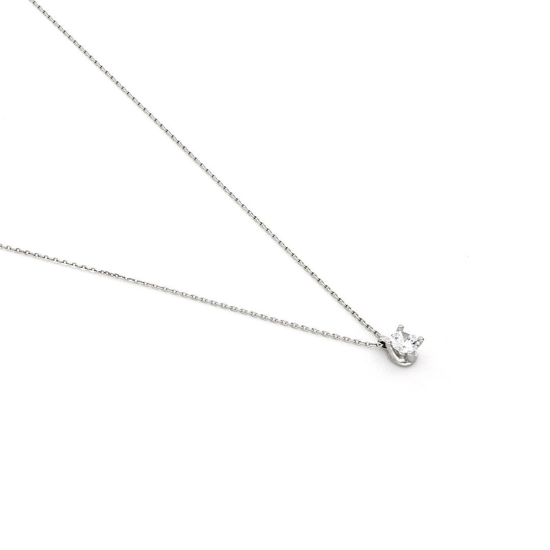 Unoaerre Collana In Argento Con Brillante | UNOAERRE Gioielli