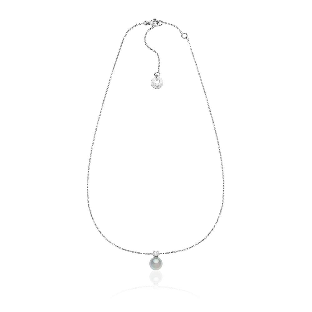 Unoaerre Collana in argento con perla nera | UNOAERRE Gioielli