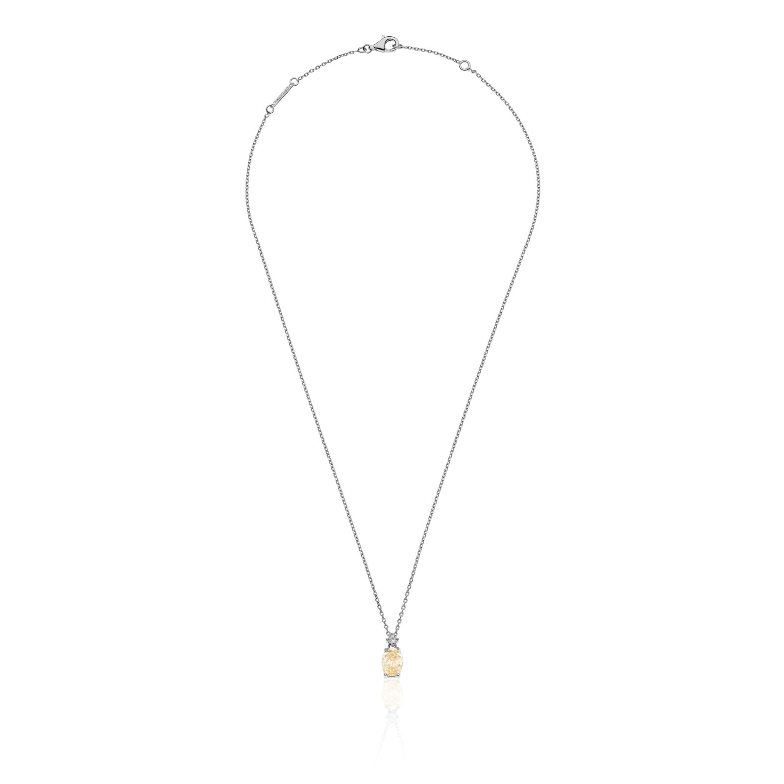 Unoaerre Collana in argento con zirconia cubica gialla | UNOAERRE Gioielli