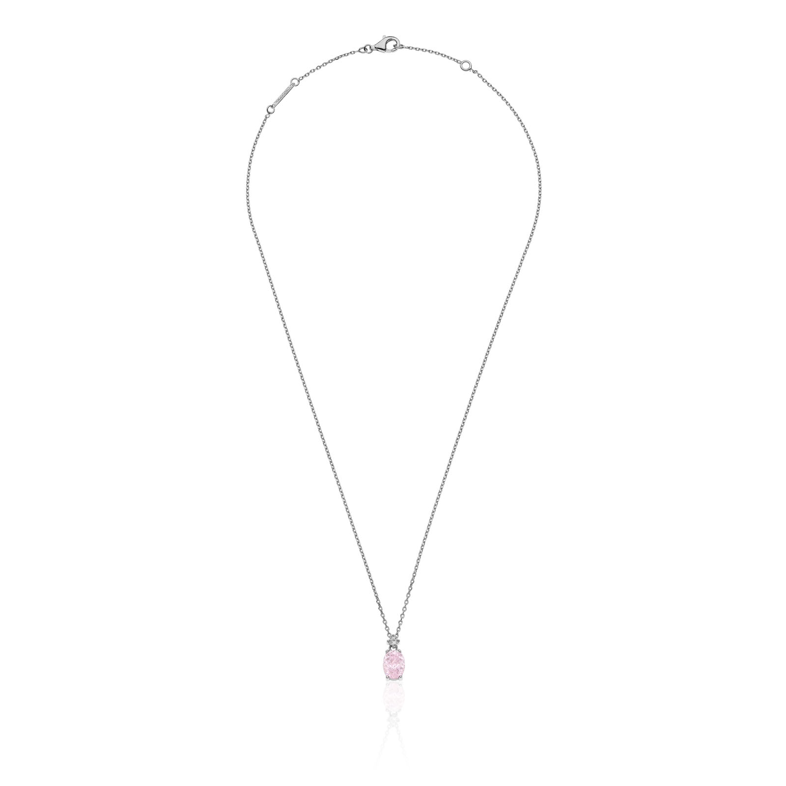 Unoaerre Collana in argento con zirconia cubica rosa | UNOAERRE Gioielli