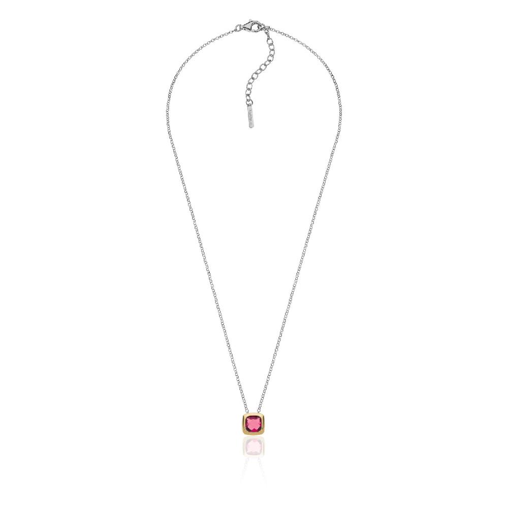 Unoaerre Collana in argento donna con cristall rosa | UNOAERRE Gioielli