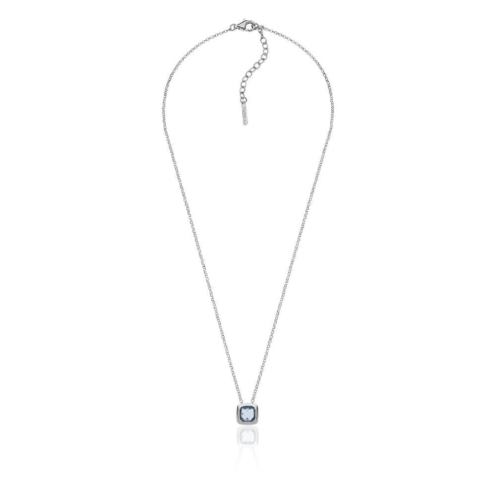 Unoaerre Collana in argento donna con cristallo blu | UNOAERRE Gioielli