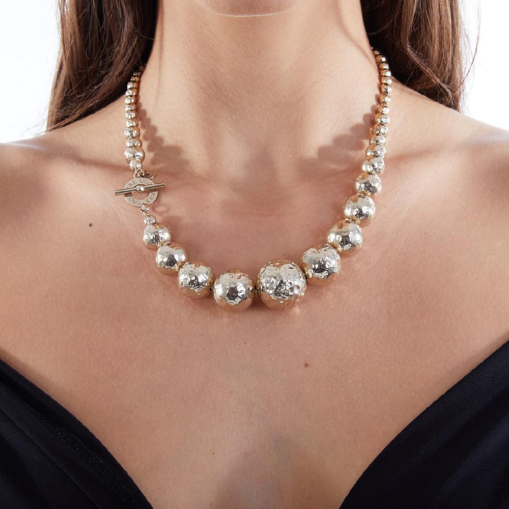 Unoaerre Collana In Argento Dorato 509133 | UNOAERRE Gioielli