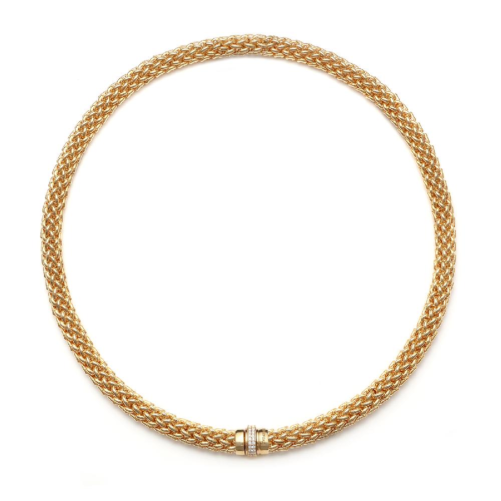 Unoaerre Collana in argento dorato con zirconi | UNOAERRE Gioielli