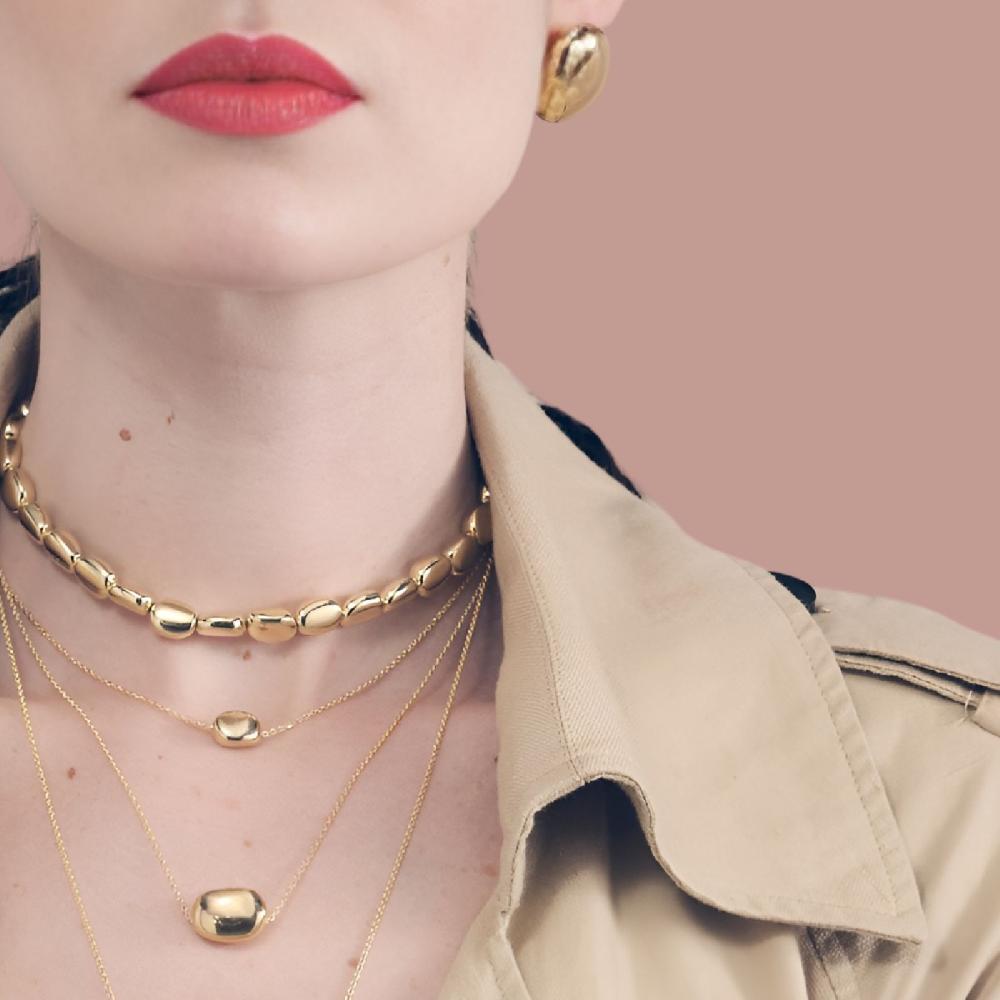 Unoaerre Collana In Argento Dorato Donna | UNOAERRE Gioielli