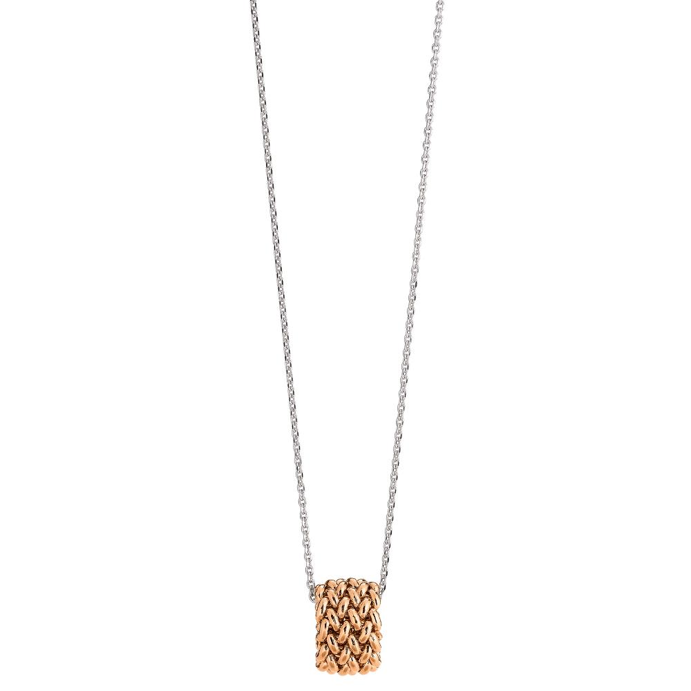 Unoaerre Collana in argento dorato rosa e bianco 509522 | UNOAERRE Gioielli