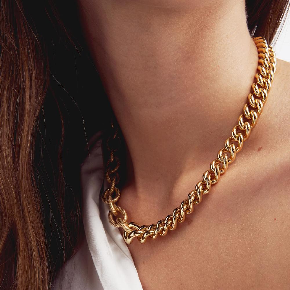 Unoaerre Collana In Bronzo Dorato Grumetta | UNOAERRE Gioielli