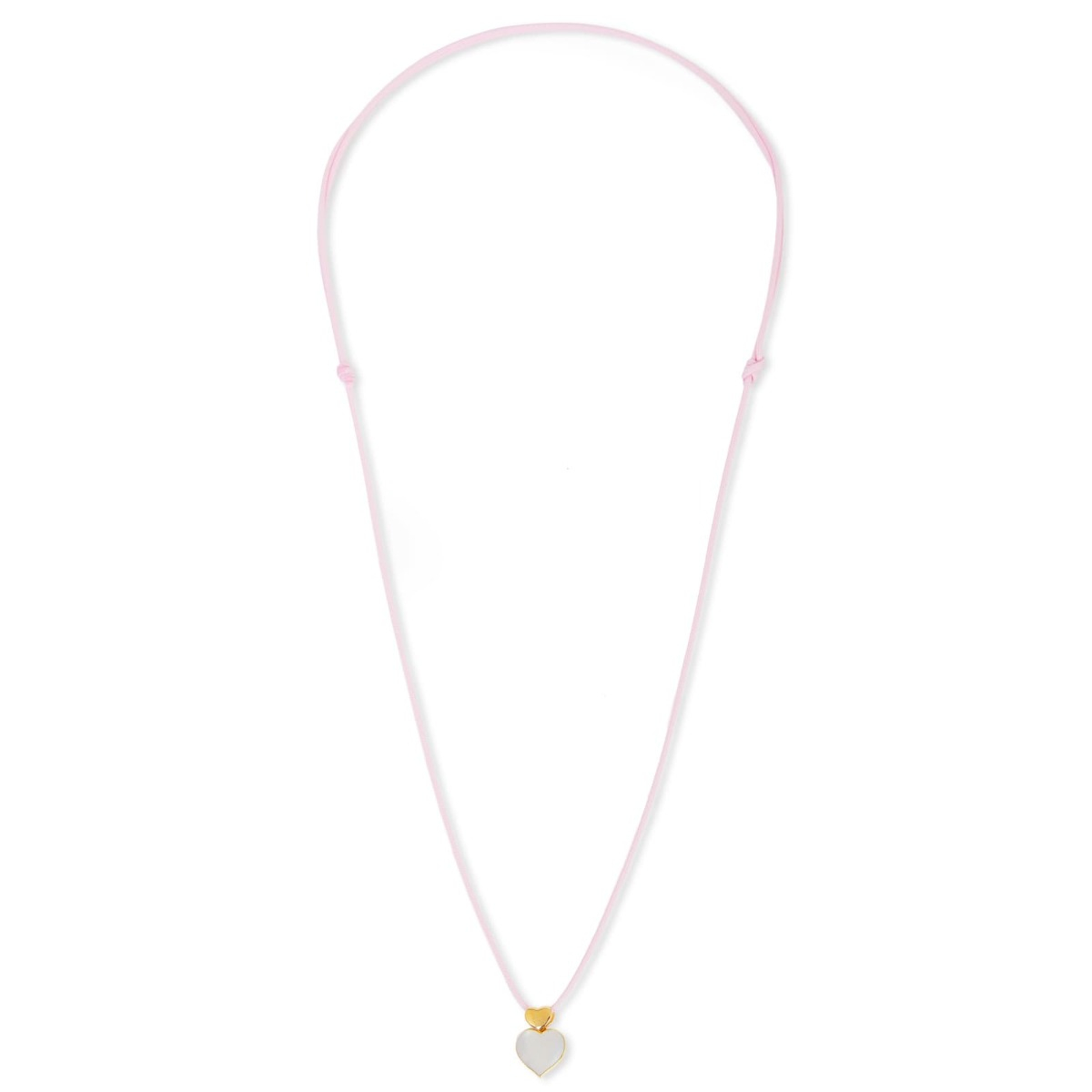 Unoaerre Collana In Oro Con Cuore Madreperla E Cordino Rosa | UNOAERRE Gioielli