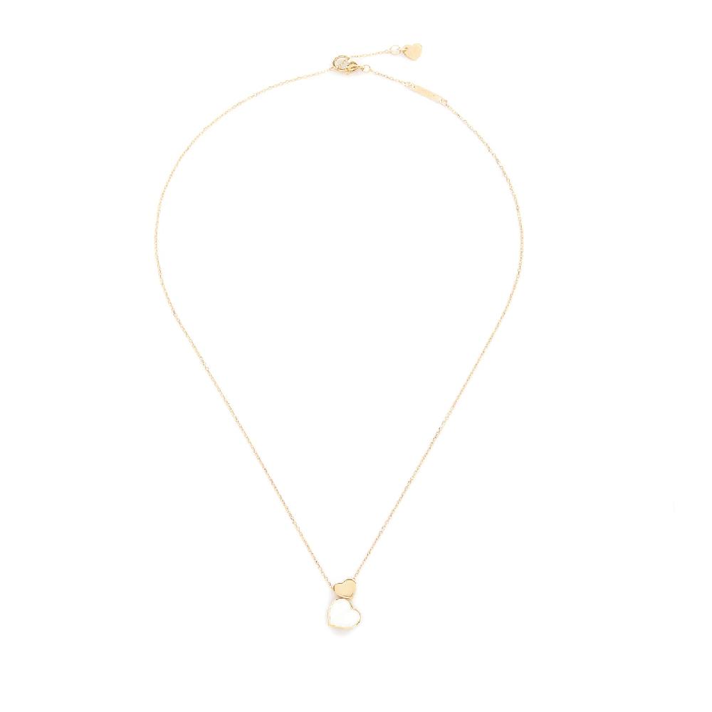 Unoaerre Collana in oro con cuori in oro e madreperla | UNOAERRE Gioielli