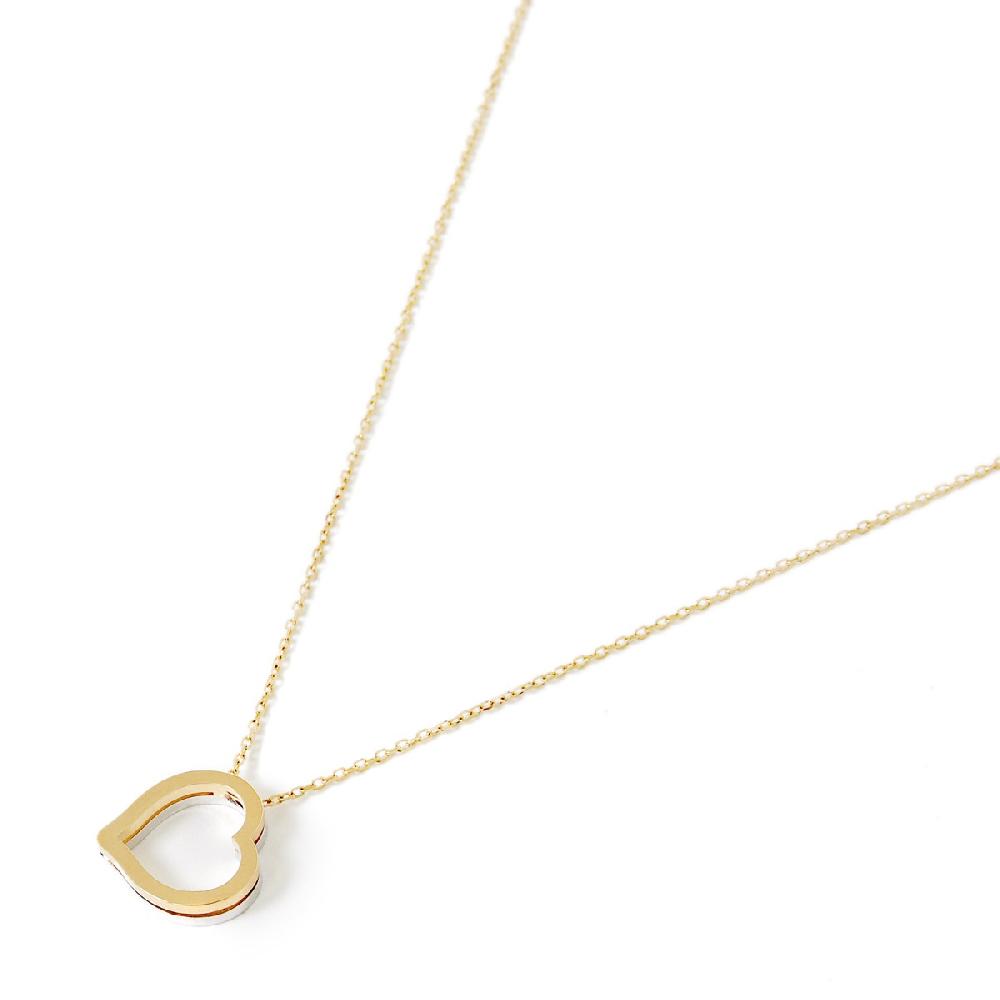 Unoaerre Collana In Oro Con Pendente Cuore Bicolore | UNOAERRE Gioielli