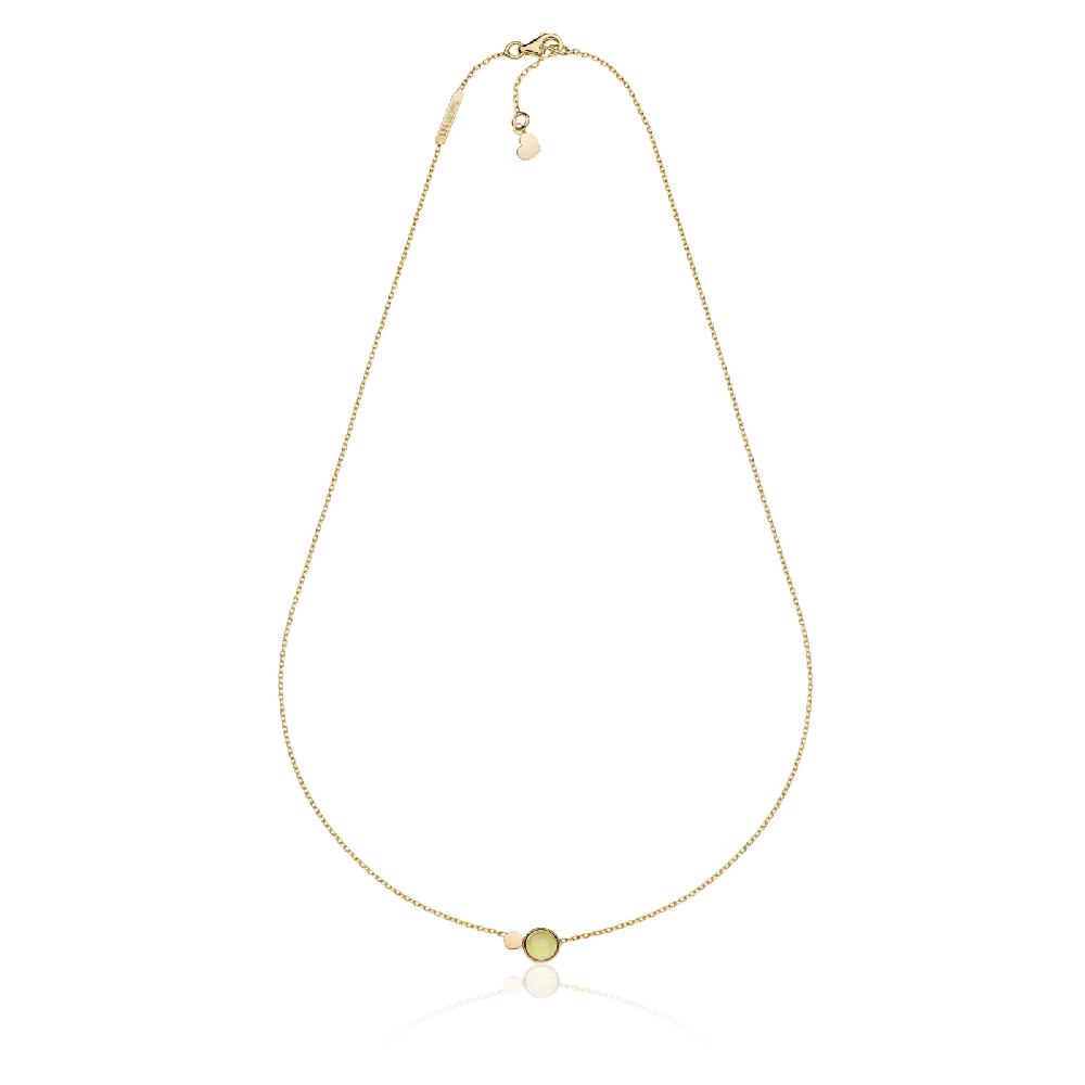 Unoaerre Collana in oro quarzo verde | UNOAERRE Gioielli