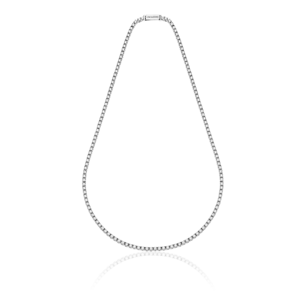 Unoaerre Collana tennis in argento rodiato con cubic zirconia | UNOAERRE Gioielli